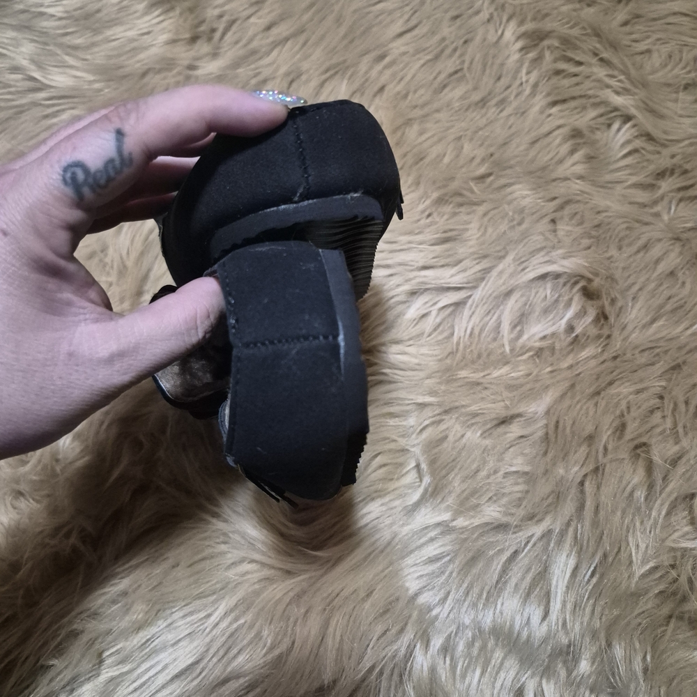 Black Women's Slip-On Clogs Fur Lining - Picture 5 of 6